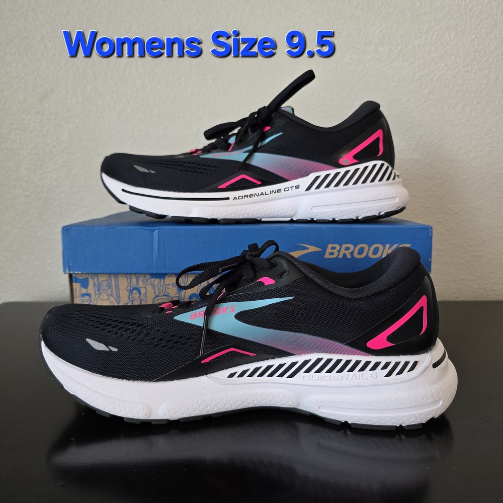 Brooks Women's Black and Pink Running Shoes